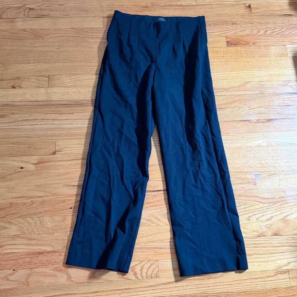 Banana Republic Straight Ultra High-Rise Ponte Pants Size L Black Stretch Knit